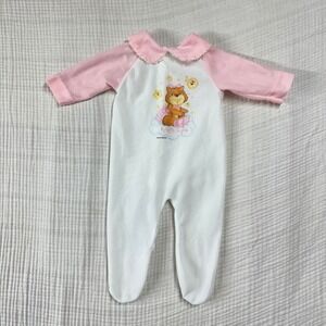 VTG Lullaby Land snap One Piece Bright Eyes Bear 1984 Kids baby med 14-19 pds